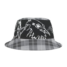 Load image into Gallery viewer, CORVUS EXTREMUS - Crows and Gray Plaid Bucket Hat