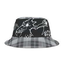 Load image into Gallery viewer, CORVUS EXTREMUS - Crows and Gray Plaid Bucket Hat