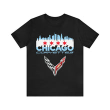 Load image into Gallery viewer, Chicago Corvettes Front Flag tee - C8 - Arctic White