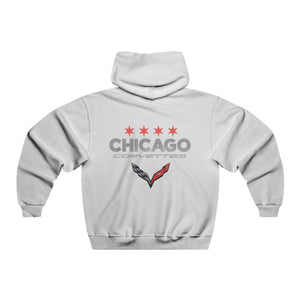 Chicago Corvettes - Graphic Pullover Hoodie - Time Traveling C7 ZR1 at the Drive-In