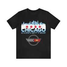 Load image into Gallery viewer, Chicago Corvettes Front Flag tee - C4 - Arctic White