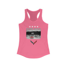 Load image into Gallery viewer, Chicago Corvettes - Women&#39;s Graphic Tank Top - Time-Traveling C7 ZR1 at the Drive-In
