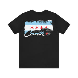 Chicago Corvettes Front Flag tee - C2 - Ermine White